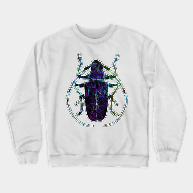 Blue Stone Gem Beetle Crewneck Sweatshirt by crunchysqueak